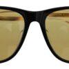 Diesel Chic Black Acetate Sunglasses with Yellow Lenses - Image 4