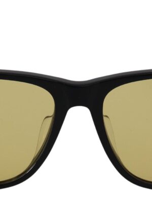 Diesel Chic Black Acetate Sunglasses with Yellow Lenses