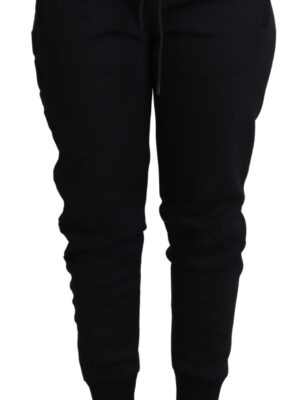 Dolce & Gabbana Elegant Black Jogger Trousers with Iconic Logo
