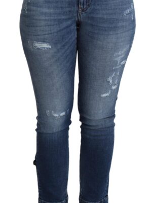 Dolce & Gabbana Embellished High Waist Skinny Denim Jeans