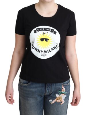 Chic Moschino Cotton Tee with Milano Print