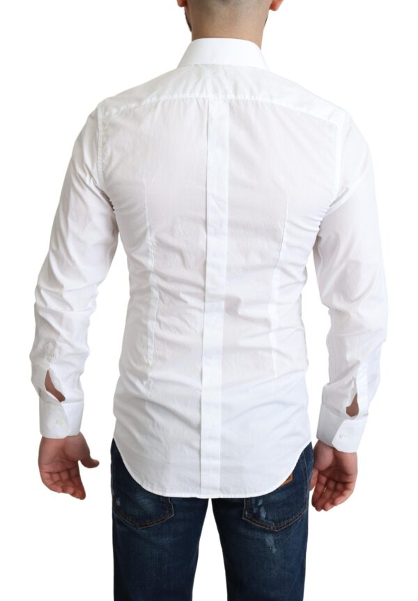 Dolce & Gabbana Elegant White Cotton Dress Shirt - Image 3