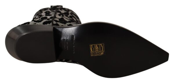Dolce & Gabbana Elegant Leopard Print Mid Calf Boots - Image 6