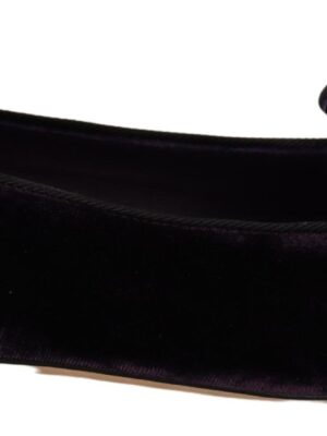 Dolce & Gabbana Chic Purple Velvet Loafers with Heart Detail