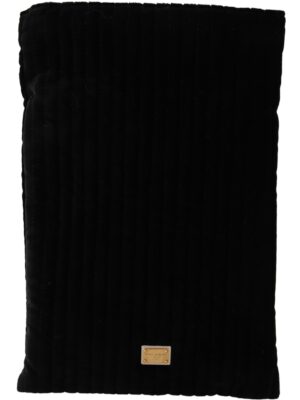 Dolce & Gabbana Elegant Velvet Quilted Glasses Holder Bag