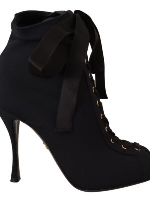 Dolce & Gabbana Elegant Ankle Open Toe Heel Boots