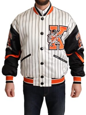 Dolce & Gabbana Regal Lion Bomber Jacket in White