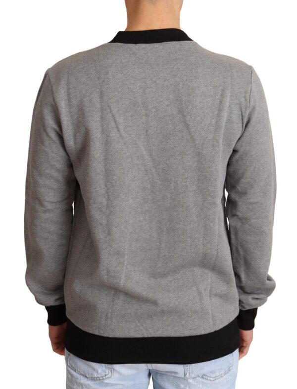 Dolce & Gabbana Elegant Gray Crown Motif Crewneck Sweater - Image 2