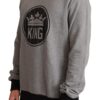 Dolce & Gabbana Elegant Gray Crown Motif Crewneck Sweater - Image 4