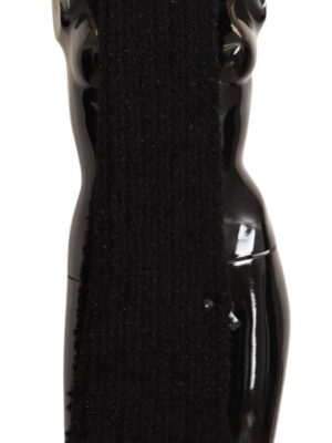 Dolce & Gabbana Elegant Black Wool-Blend Designer Scarf