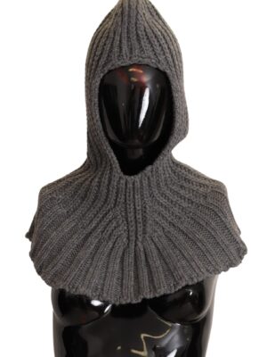 Dolce & Gabbana Elegant Cashmere Hood Scarf in Gray