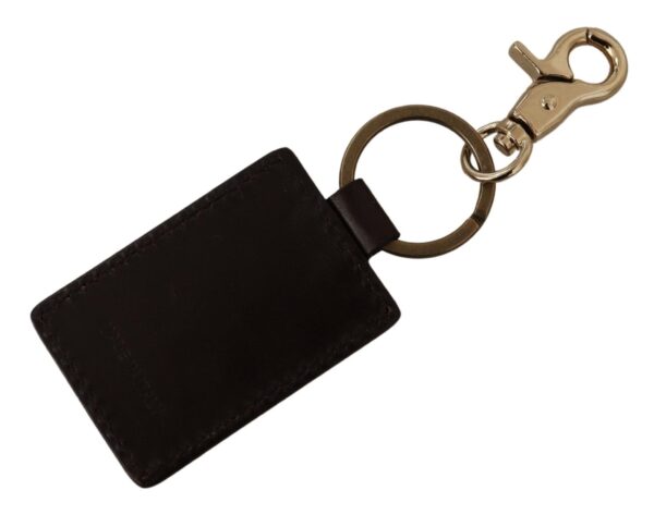 Dolce & Gabbana Elegant Unisex Leather Keyring with Gold Detail - Image 2