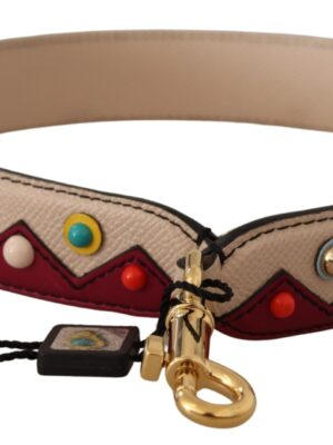 Dolce & Gabbana Elegant Beige Leather Shoulder Bag Strap