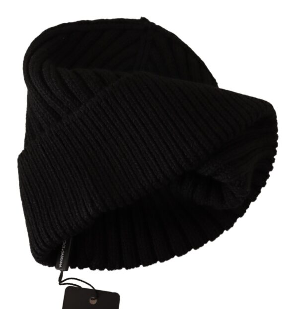 Dolce & Gabbana Elegant Cable Knit Wool Beanie with Fleece Liner - Image 4