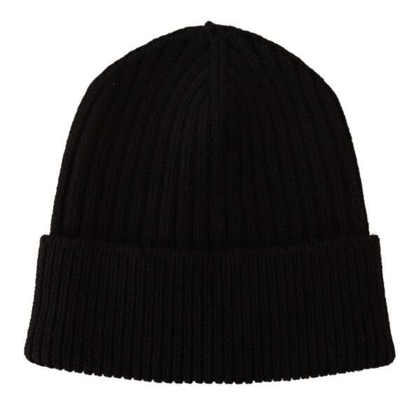 Dolce & Gabbana Elegant Cable Knit Wool Beanie with Fleece Liner - Image 5