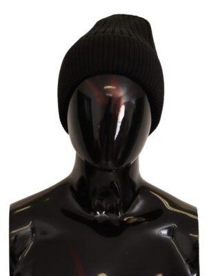 Dolce & Gabbana Elegant Cable Knit Wool Beanie with Fleece Liner