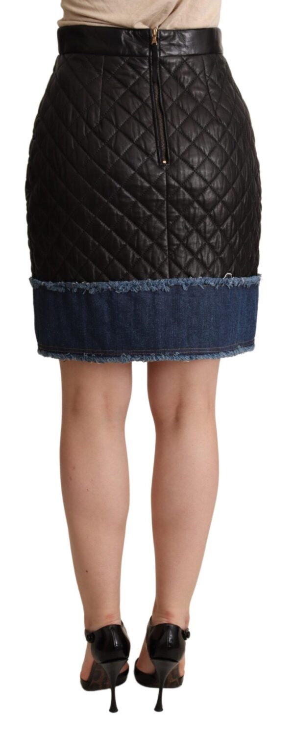Dolce & Gabbana Sleek High-Waist Leather Mini Skirt - Image 3