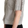 Dolce & Gabbana Elegant Striped Cotton Polo Top - Image 2