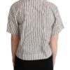 Dolce & Gabbana Elegant Striped Cotton Polo Top - Image 3