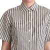 Dolce & Gabbana Elegant Striped Cotton Polo Top - Image 4