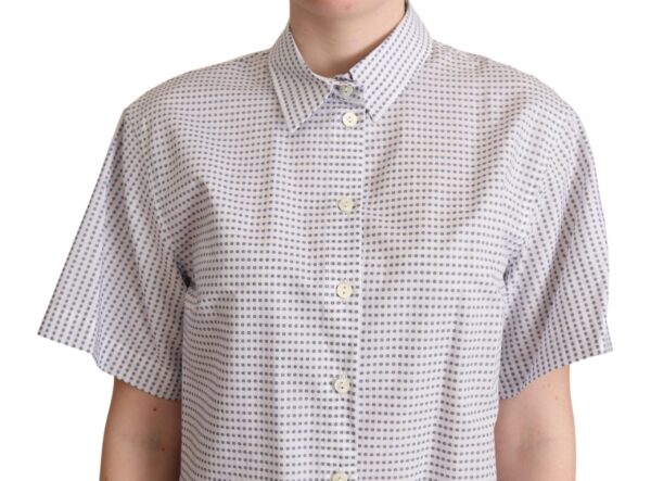 Dolce & Gabbana Elegant Polka Dots Collared Polo Top - Image 4