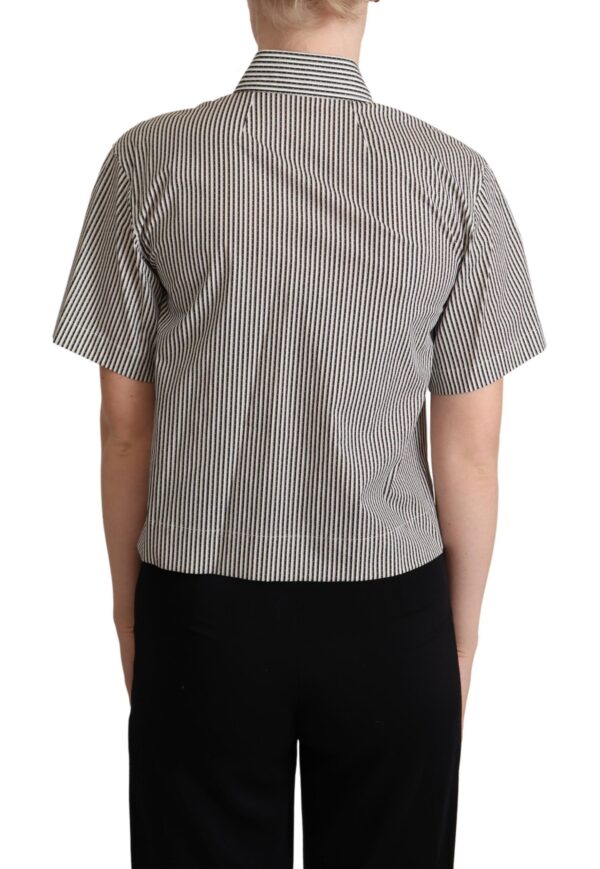 Dolce & Gabbana Elegant Striped Cotton Polo for Women - Image 3