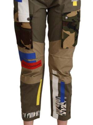 Dolce & Gabbana Chic Multicolor Patched Cargo Pants