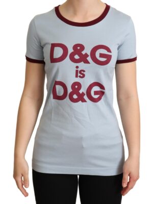 Dolce & Gabbana Elegant Blue Crewneck Cotton Tee