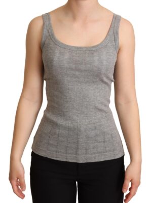 Dolce & Gabbana Elegant Sleeveless Gray Tank Top