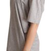 Dolce & Gabbana Elegant Gray V-Neck Cotton Tee - Image 2