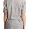 Dolce & Gabbana Elegant Gray V-Neck Cotton Tee - Image 3