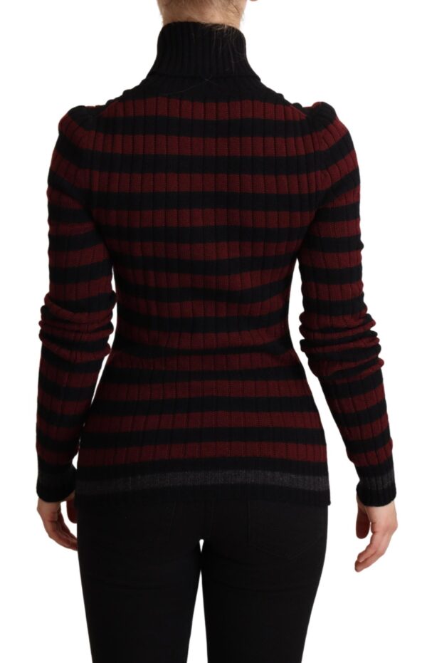 Dolce & Gabbana Chic Striped Wool-Cashmere Sweater - Image 3