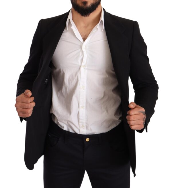 Dolce & Gabbana Elegant Slim Fit Black Cotton Blazer - Image 6