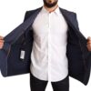 Dolce & Gabbana Elegant Slim Fit Blue Striped Wool Blazer - Image 6