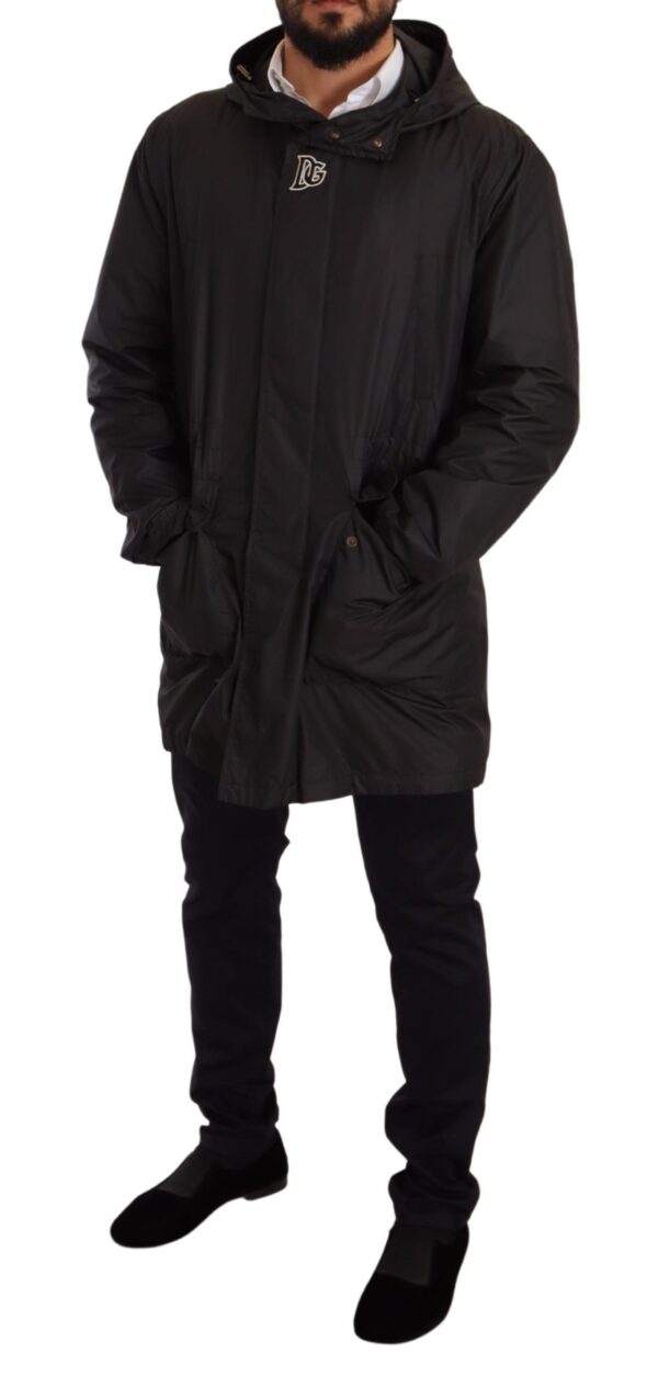 Dolce & Gabbana Elegant Black Hooded Blouson Jacket - Image 6