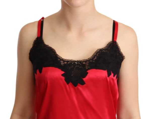 Dolce & Gabbana Enchanting Red Silk Blend Lace Camisole - Image 4