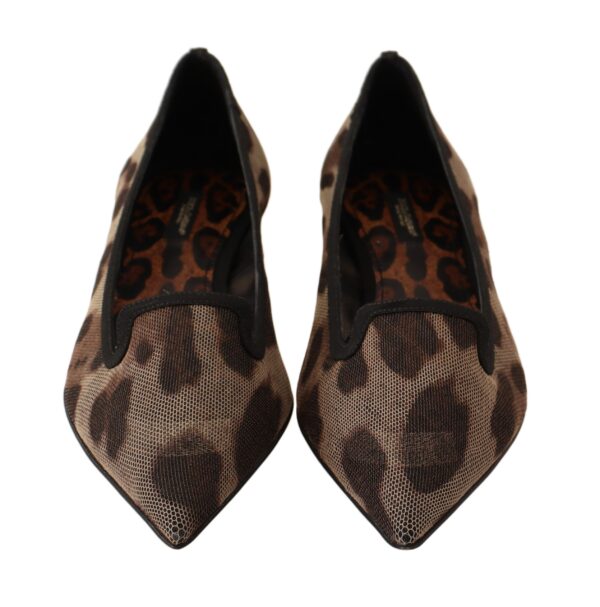 Dolce & Gabbana Elegant Leopard Print Flat Loafers - Image 5
