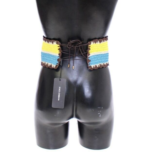 Dolce & Gabbana Runway Woven Raffia-Style Corset Belt - Image 2