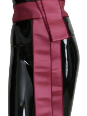 Dolce & Gabbana Elegant Pink Silk Wide Waist Belt