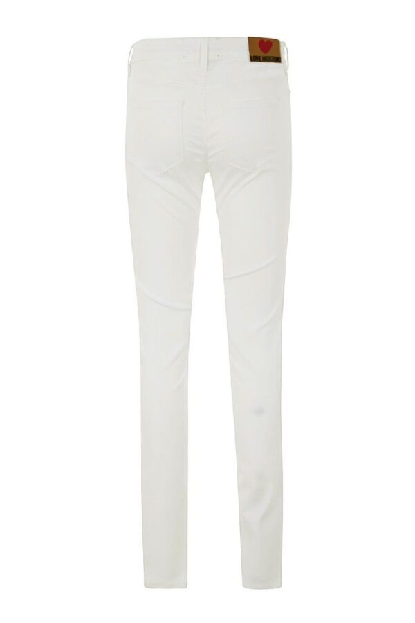 Love Moschino White Cotton Women's Jean - Image 2