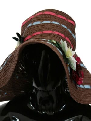 Dolce & Gabbana Elegant Floppy Floral Wide Brim Hat