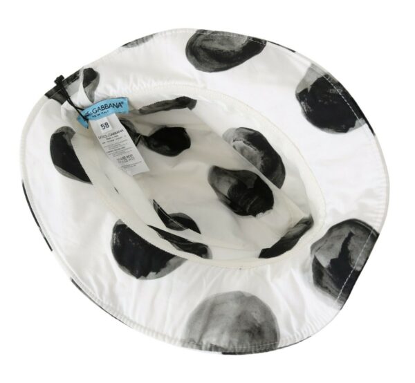Dolce & Gabbana Polka Dot Cotton Bucket Hat - White & Black - Image 5