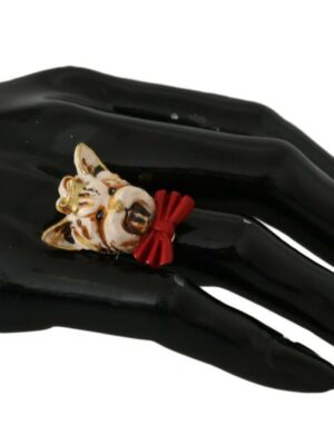 Dolce & Gabbana Elegant Canine Charm Women's Ring