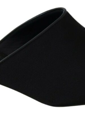 Dolce & Gabbana Chic Black Grosgrain Slide Sandals