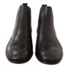 Dolce & Gabbana Elegant Black Leather Lizard Skin Derby Boots - Image 2