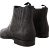 Dolce & Gabbana Elegant Black Leather Lizard Skin Derby Boots - Image 4