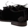 Dolce & Gabbana Elegant Black Velvet Derby Shoes - Image 3