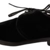 Dolce & Gabbana Elegant Black Velvet Derby Shoes - Image 4