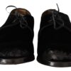 Dolce & Gabbana Elegant Black Velvet Derby Shoes - Image 6