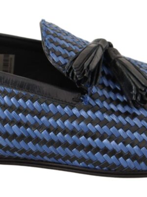 Dolce & Gabbana Elegant Woven Leather Loafers